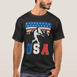 T-shirt Équipe de softball drapeau États-Unis 4 juillet vi