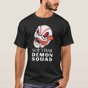 T-shirt Équipe de softball Softball Demon Squad