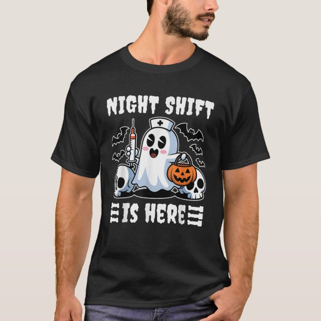 T-shirt Équipe de soignantes fantômes pour la nuit d'Hallo (Devant)