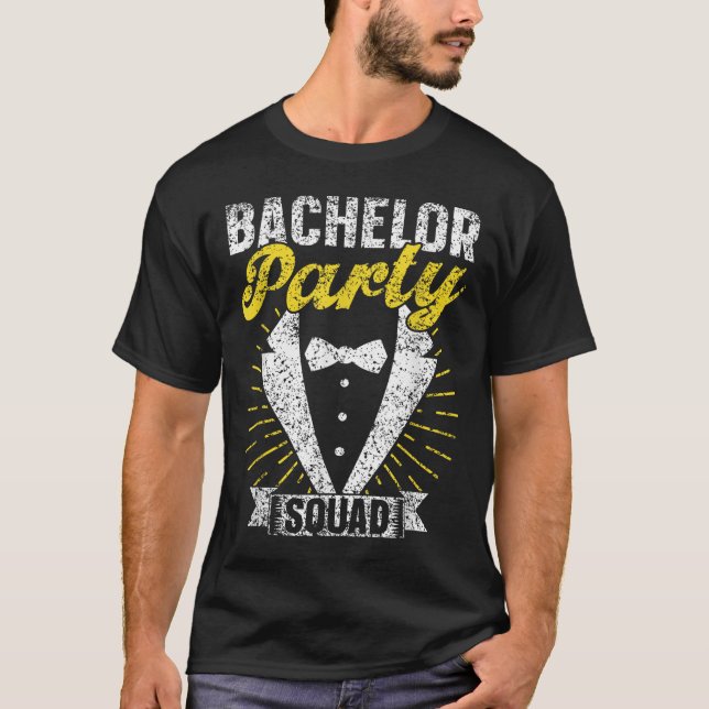 T-shirt Équipe de soirée de bachelor Équipe de marié Équip (Devant)
