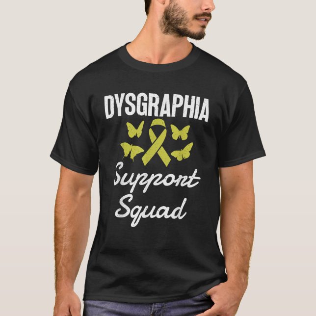 T-shirt Équipe de soutien à la dysgraphie pour combattre l (Devant)