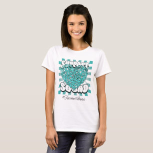 T-shirt Équipe de soutien au cancer de l'ovaire Nom person
