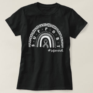 T-shirt Équipe de soutien au cancer du cerveau du léopard