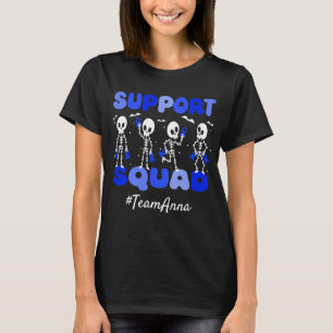 T-shirt Équipe de soutien au cancer du côlon personnalisé 