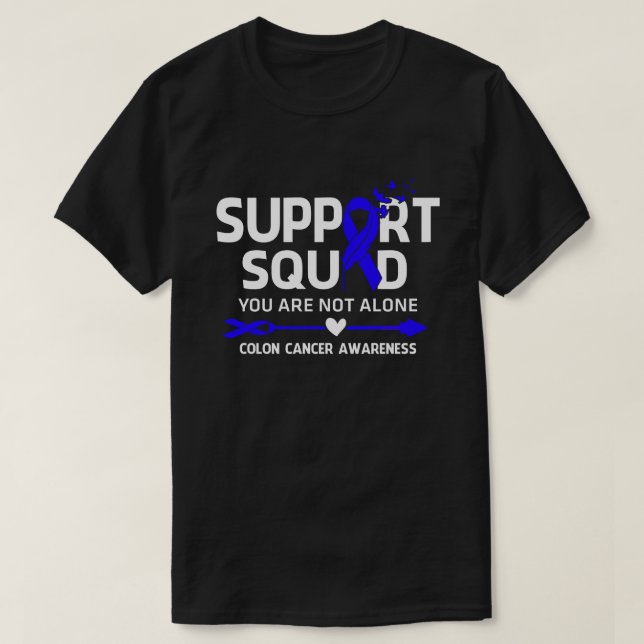 T-shirt Équipe de soutien aux guerriers Colon Sensibilisat (Design devant)