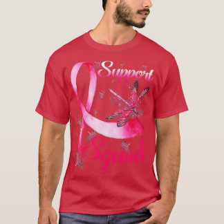 T-shirt Équipe de soutien aux guerriers Dragonfly Cancer d