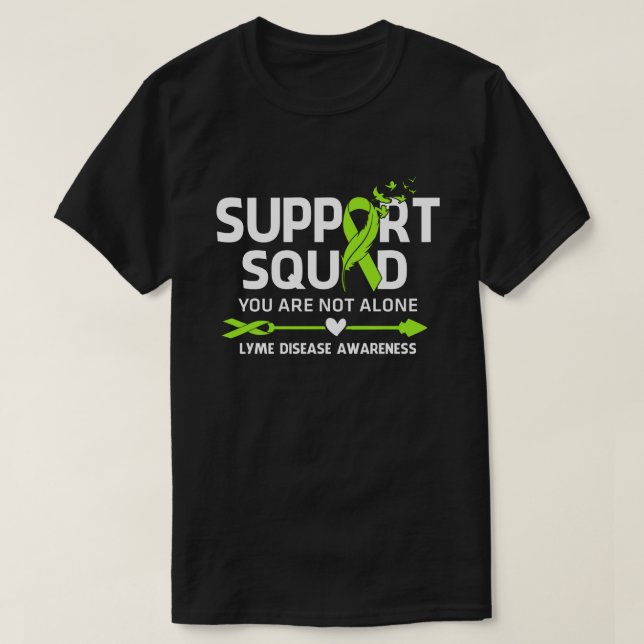 T-shirt Équipe de soutien aux guerriers Lyme Sensibilisati (Design devant)