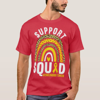 T-shirt Équipe de soutien Cancer de l'enfance Ruban d'or L