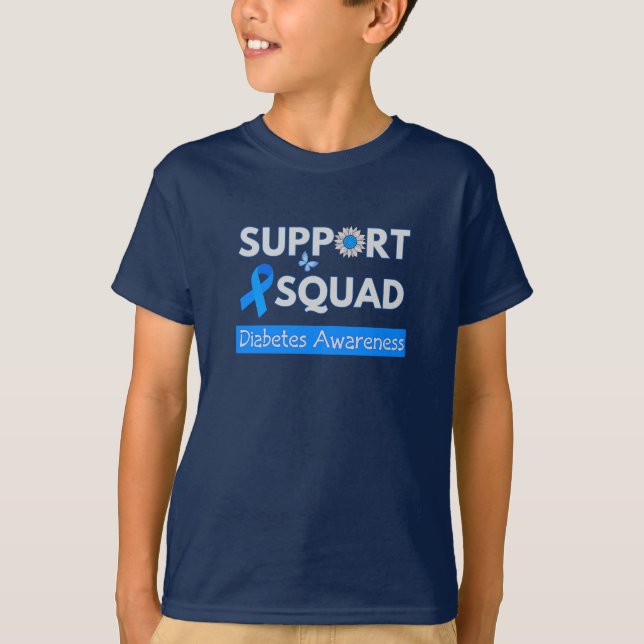 T-shirt Équipe de soutien - Conception du Mois de sensibil (Devant)