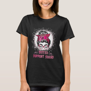 T-shirt Équipe de soutien de sœur de GL Bun Cancer du sein