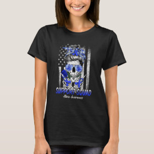 T-shirt Équipe de soutien du crâne Sensibilisation à l'tax