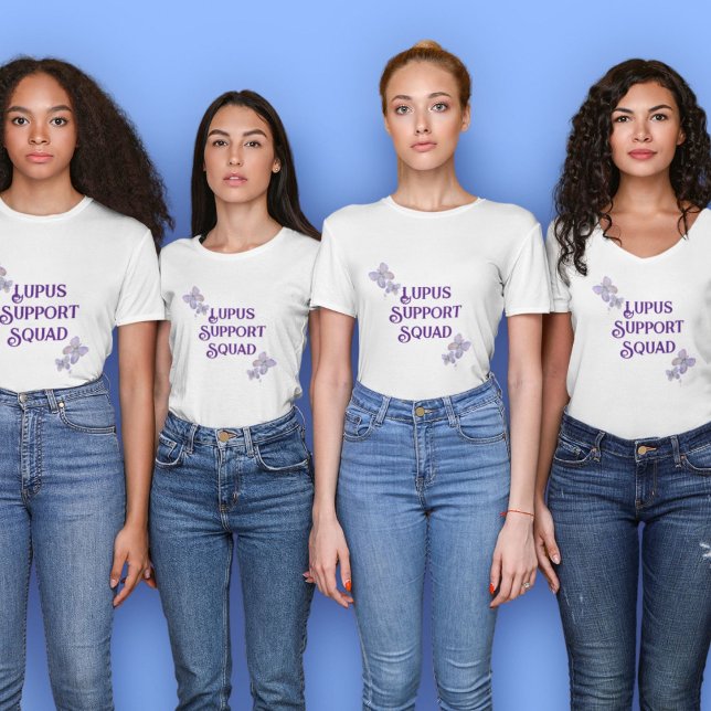 T-shirt Équipe de soutien du papillon lupus violet (Créateur téléchargé)