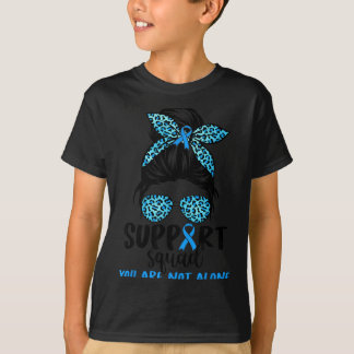 T-shirt Équipe de soutien Guerrier Bleu Sensibilisation au