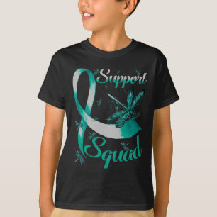 T-shirt Équipe de soutien guerrier Dragonfly Polycystic Re
