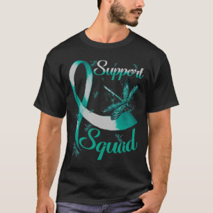 T-shirt Équipe de soutien guerrier Dragonfly Polycystic Re