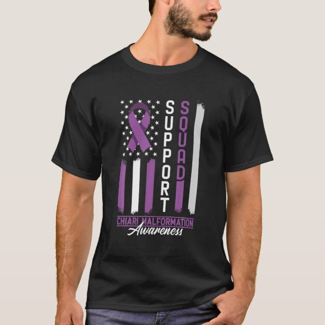 T-shirt Équipe de soutien I CM Cerebellum Chiari Malformat (Devant)
