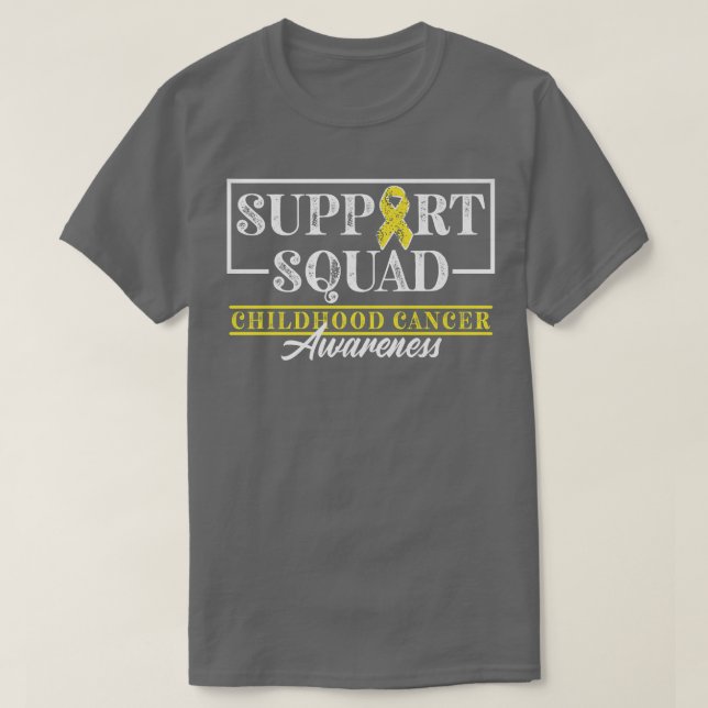 T-shirt Équipe de soutien I Gold Awareness Ribbon I Childh (Design devant)