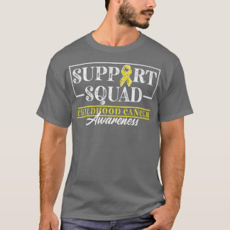 T-shirt Équipe de soutien I Gold Awareness Ribbon I Childh