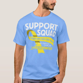 T-shirt Équipe de soutien I Gold Awareness Ribbon I Childh