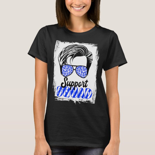 T-shirt Équipe De Soutien I Me Cfs Myalgale Encéphalomyéli (Devant)