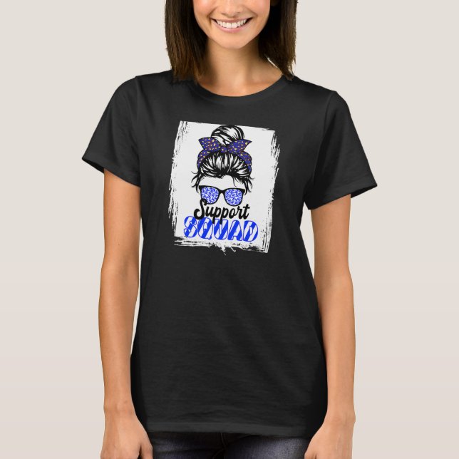 T-shirt Équipe De Soutien I Me Cfs Myalgale Encéphalomyéli (Devant)