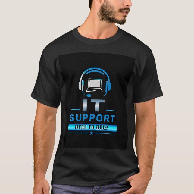 T-shirt 💻 Équipe de soutien informatique Équipe de techno (Devant)