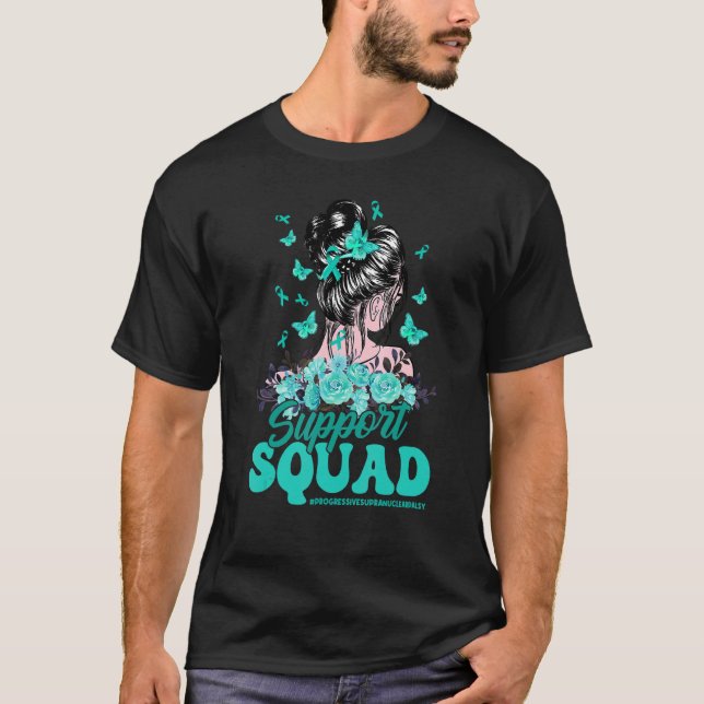 T-shirt Équipe de soutien Messy Bun Progressive Supranuclé (Devant)