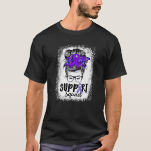 T-shirt Équipe de soutien Messy Bun Purple Warrior Epileps