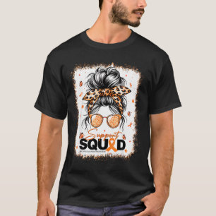 T-shirt Équipe de soutien Nœud décoiffé Ruban orange Sensi
