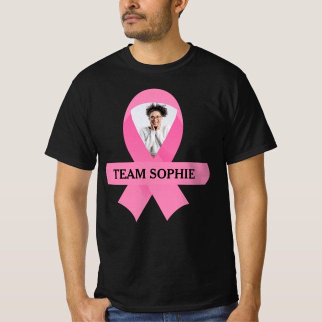 T-shirt Équipe de soutien personnalisée Sensibilisation au (Devant)