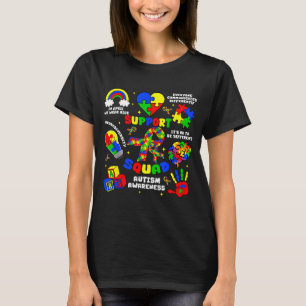 T-shirt Équipe de soutien pièces de puzzle de sensibilisat