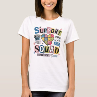 T-shirt Équipe de soutien pour l'autisme C'est OK d'être d