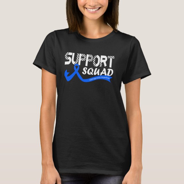 T-shirt Équipe de soutien Ruban de sensibilisation à l'ost (Devant)