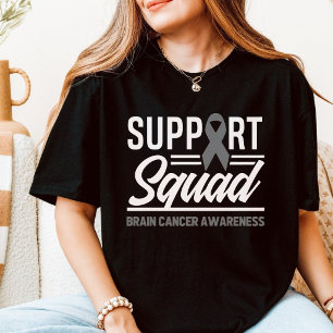 T-shirt Équipe de soutien Ruban gris de sensibilisation au