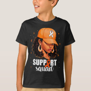 T-shirt Équipe de soutien Ruban orange femmes noires sensi