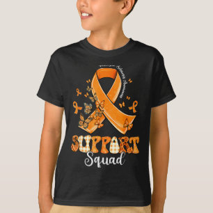T-shirt Équipe de soutien Ruban orange papillon de sensibi