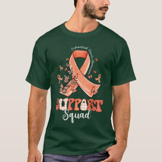 T-shirt Équipe de soutien Ruban papillon Endometre Peach C