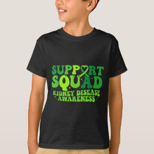 T-shirt Équipe de soutien Ruban Vert PKD Maladie Rénale
