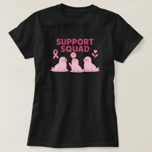 T-shirt Équipe de soutien - Sceau de ruban rose