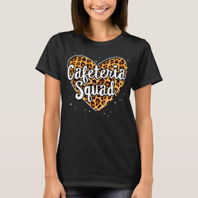 T-shirt Équipe de soutien scolaire Correspondance Cafétéri (Devant)