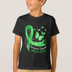 T-shirt Équipe de soutien Sensibilisation à la santé menta