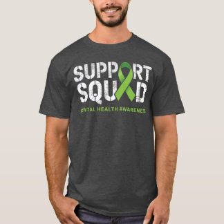 T-shirt Équipe de soutien Sensibilisation à la santé menta