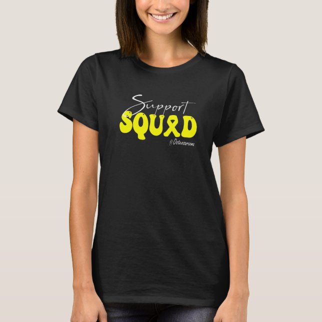 T-shirt Équipe de soutien Sensibilisation à l'ostéosarcome (Devant)