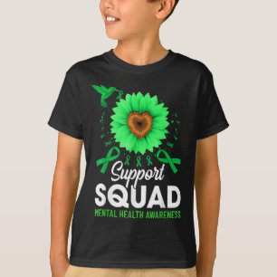 T-shirt Équipe de soutien Sunflower Green Ribbon Santé men