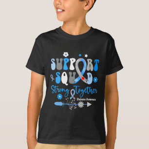 T-shirt Équipe de soutien super Ruban T1d Sensibilisation