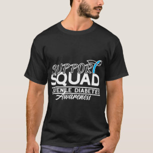 T-shirt Équipe de soutien T1D Type 1 Sensibilisation au di