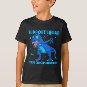 T-shirt Équipe de soutien t-rex dinosaure cancer du côlon
