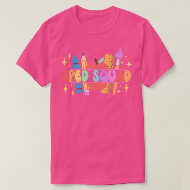 T-shirt Équipe de sped Enseignant de l'enseignement spécia (Design devant)