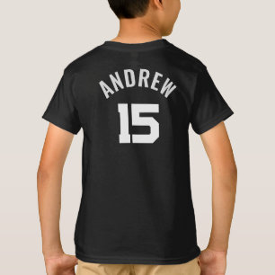 T-shirt Équipe de sport de jeunes personnalisée avec numér