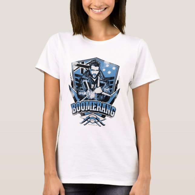 T-shirt Équipe de suicide | Badge Boomerang (Devant)